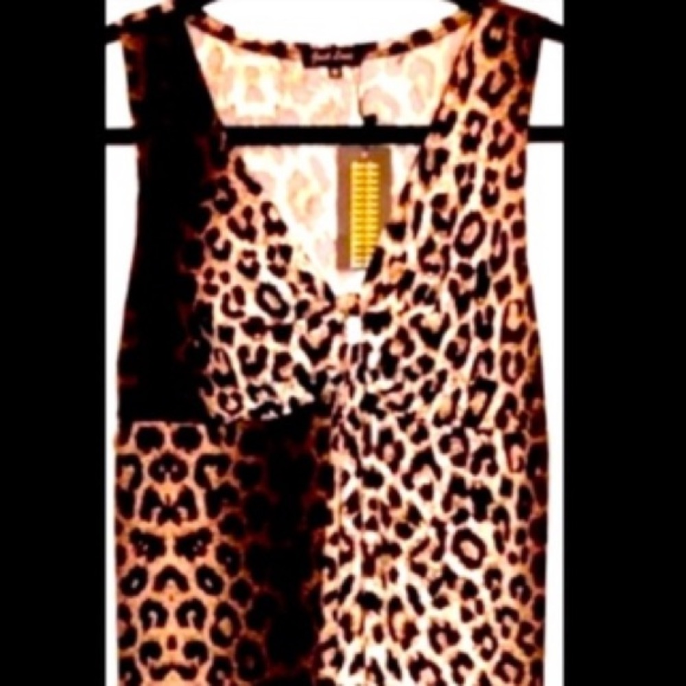 🎊HOST PICK💞LONG DRESS SLINKY MAXI LEOPARD STRETCHY FLOWY BEACH SWIM COVER M NEW - Picture 3 of 7
